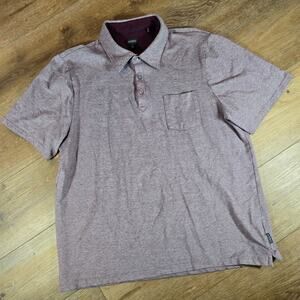 Buffalo David Bitton Polo Shirt Mens XL Red Cotton Short Sleeve Classic Casual